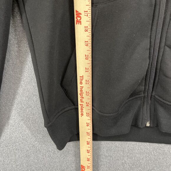 True Religion Full Zip Hoodie Mens Medium Black Gold Big logo Sweatshirt - Picture 8 of 16